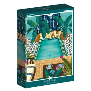 Puzzle Riad Bleu - 1000 pièces from Pieces & Peace – box 2 of 2