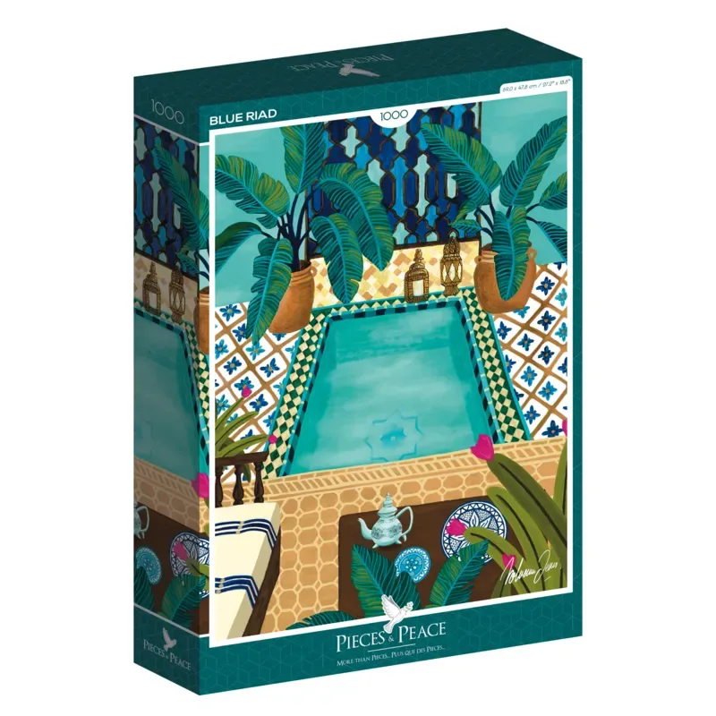 Puzzle Riad Bleu - 1000 pièces from Pieces & Peace – box 2 of 2