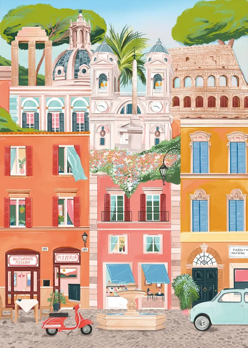 Puzzle Rome - 1000 pièces de Pieces & Peace – boîte