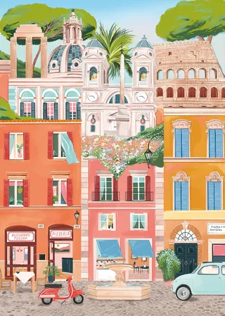 Puzzle Rome - 1500 pièces from Pieces & Peace – box 1 of 2