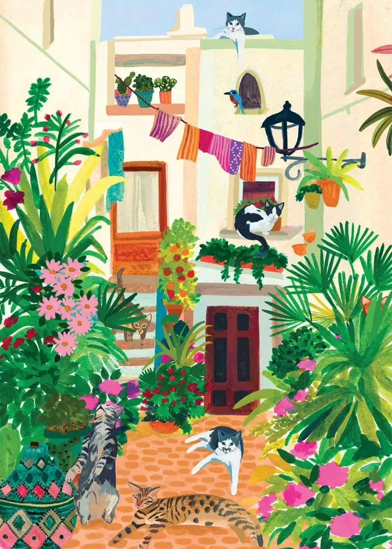 Puzzle Rues des Pouilles - Locorontondo - 1000 pièces van Pieces & Peace – doos