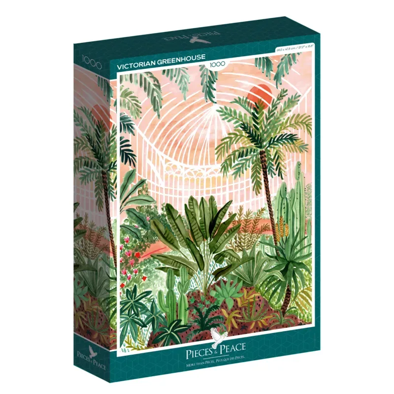 Puzzle Serre Victorienne - 1000 pièces van Pieces & Peace – doos 2 van 2