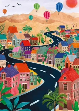 Puzzle Sur la Route - 500 à 999 pièces de Pieces & Peace – boîte 1 sur 2