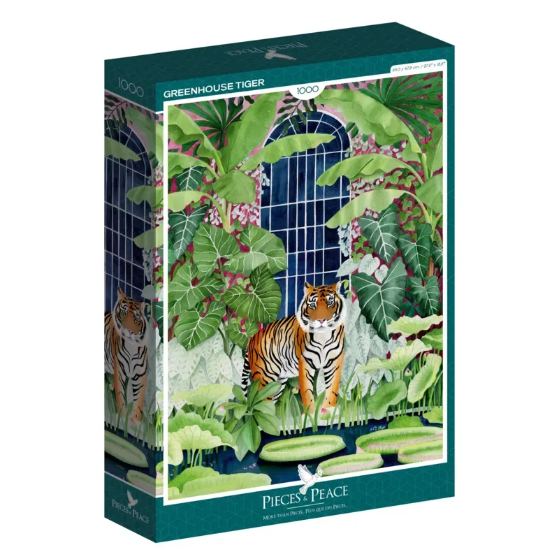 Puzzle Tigre des Serres - 1000 pièces van Pieces & Peace – doos 2 van 2