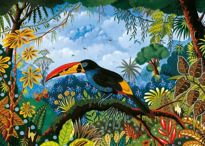 Puzzle Toucan Bleu - 1000 pièces de Pieces & Peace – boîte