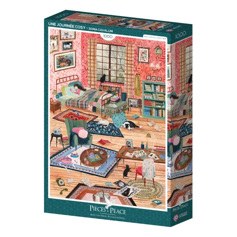 Puzzle Une Journée Cosy - 1000 pièces van Pieces & Peace – doos 2 van 2
