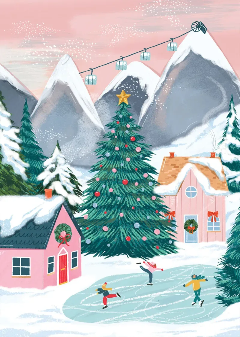 Puzzle Village de Noël - 500 à 999 pièces de Pieces & Peace – boîte