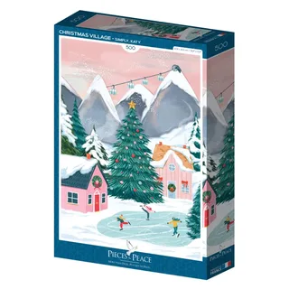 Puzzle Village de Noël - 500 à 999 pièces von Pieces & Peace – Schachtel 2 von 2