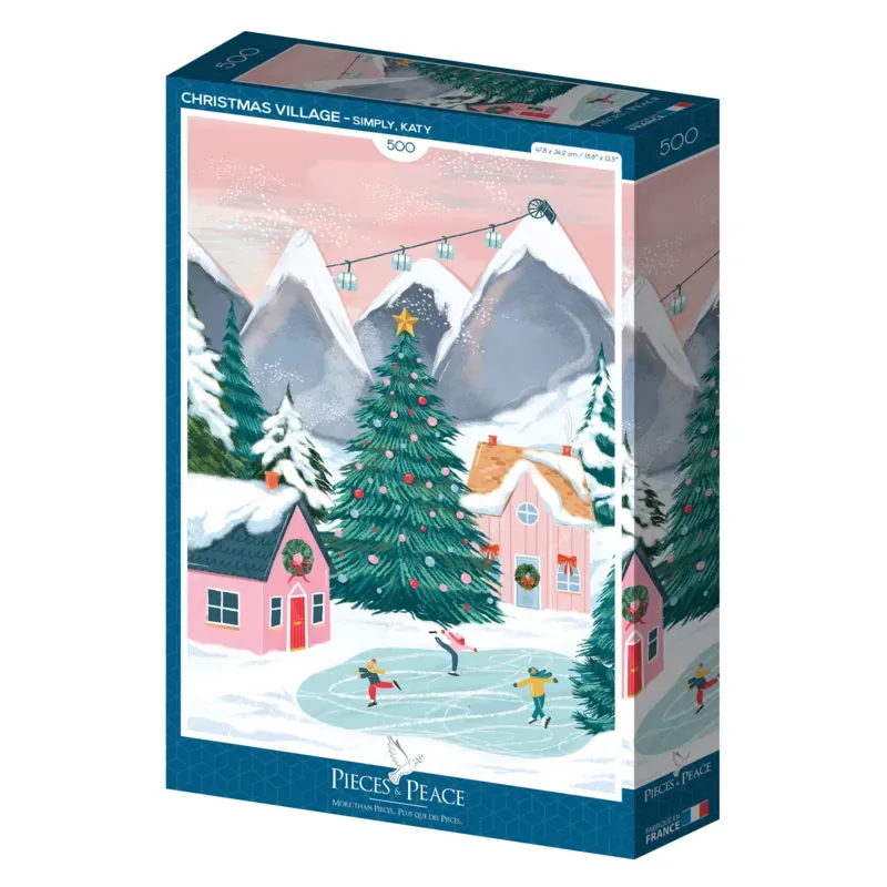 Puzzle Village de Noël - 500 à 999 pièces von Pieces & Peace – Schachtel 2 von 2