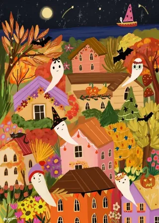 Puzzle Ville Fantôme - 500 à 999 pièces från Pieces & Peace – kartong 1 av 2