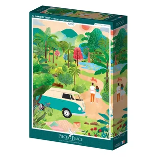 Puzzle Voyage d'Eté - 1000 pièces von Pieces & Peace – Schachtel 2 von 2