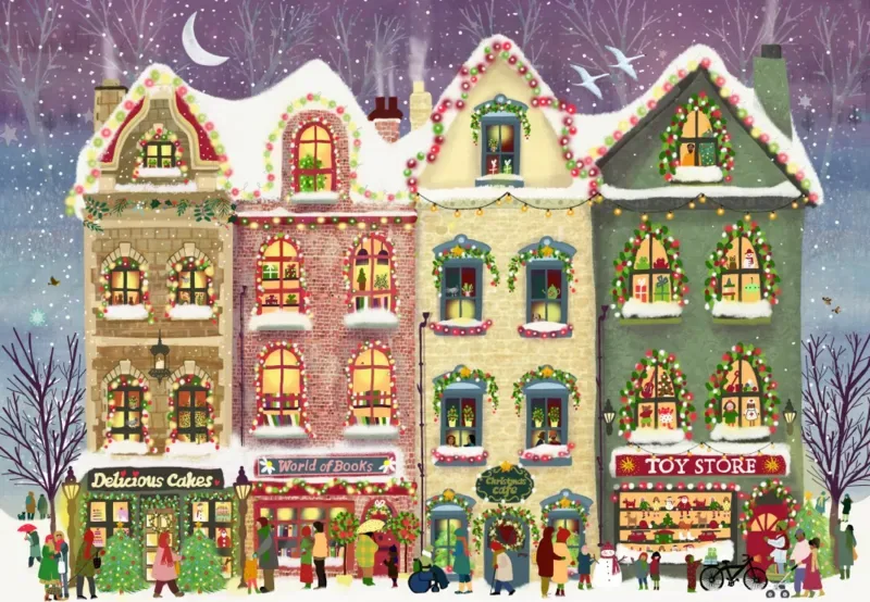 Puzzle Weihnachtseinkäufe - 1000 Teile von Pieces & Peace – Schachtel