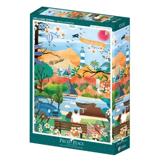 Puzzle Welcome Spring - 1000 pièces von Pieces & Peace – Schachtel 2 von 2