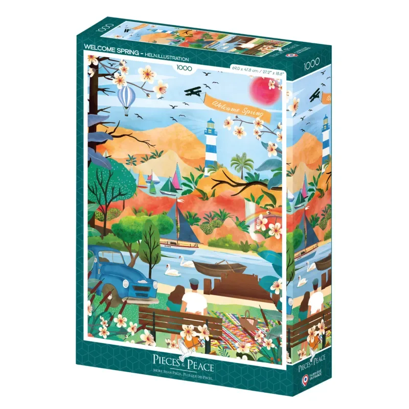 Puzzle Welcome Spring - 1000 pièces von Pieces & Peace – Schachtel 2 von 2