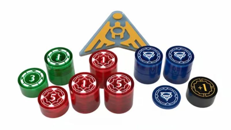 Ashes Ascendancy Premium Tokens - Kaartspel accessoire from Plaid Hat Games – box