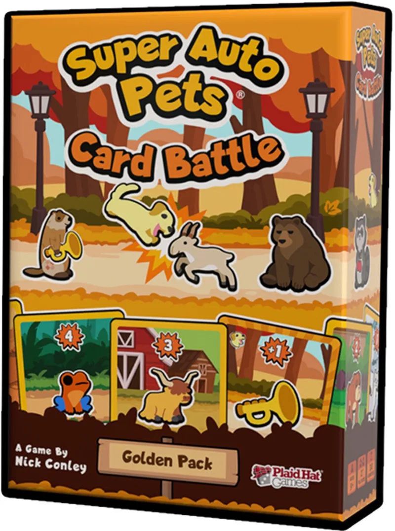 Super Auto Pets Card Battle Golden - kaartspel - Engels von Plaid Hat Games – Schachtel