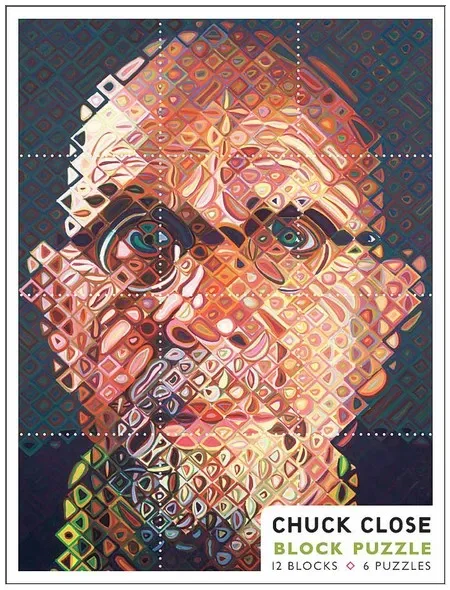 Puzzle Chuck Close - 12 cubes pour six autoportraits