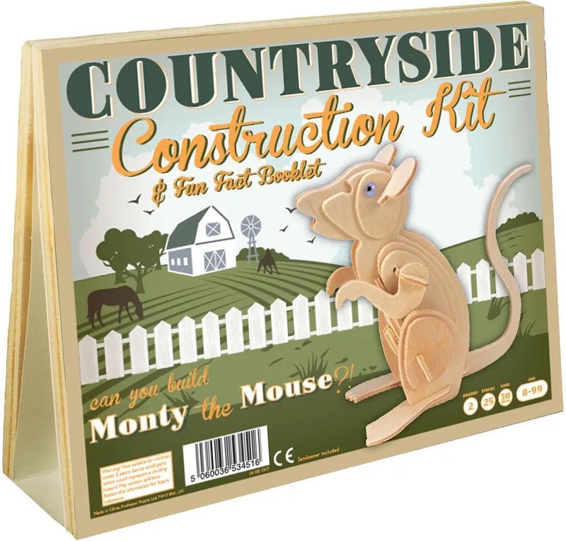 Animal Construction Kit - Countryside Monty Mouse van Professor Puzzle – doos