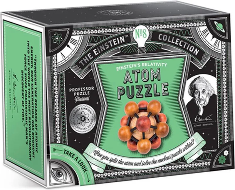 Einstein breinbreker Atom houten puzzel 3D. from Professor Puzzle, Multicolour edition – box