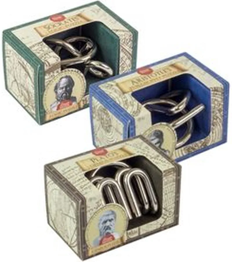 Professor Puzzle's mini Great Minds metalen puzzels (set van 3 st.) von Professor Puzzle – Schachtel