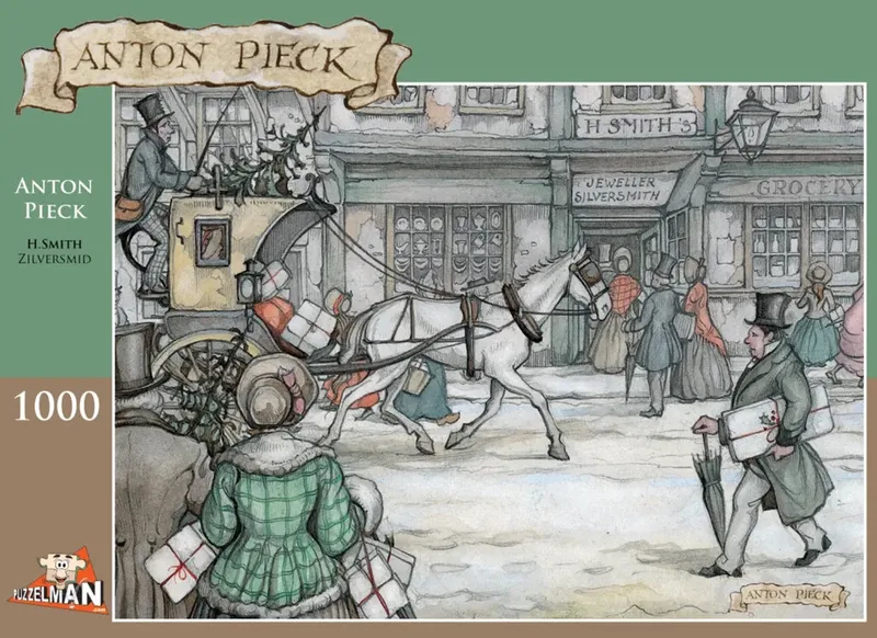Anton Pieck H.Smith Zilversmid Puzzel 1000 Stukjes fra Puzzelman, Flerfarvet-udgave – æske