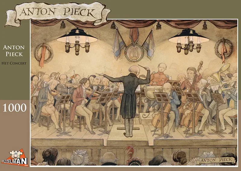 Anton Pieck Het Orkest (1000). fra Puzzelman, Flerfarvet-udgave – æske