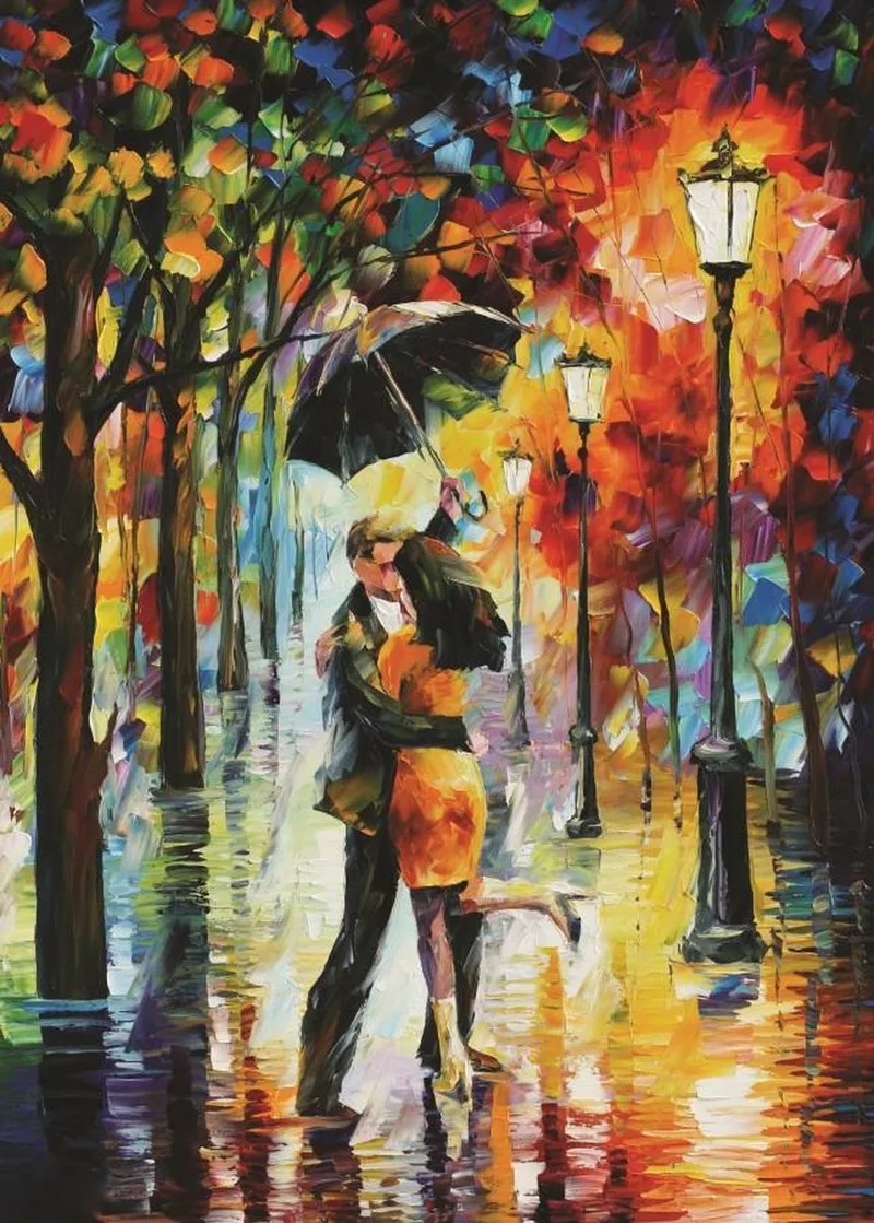 Dansen in de Regen - Leonid Afremov (1000) from Puzzelman, Multicolour edition – box