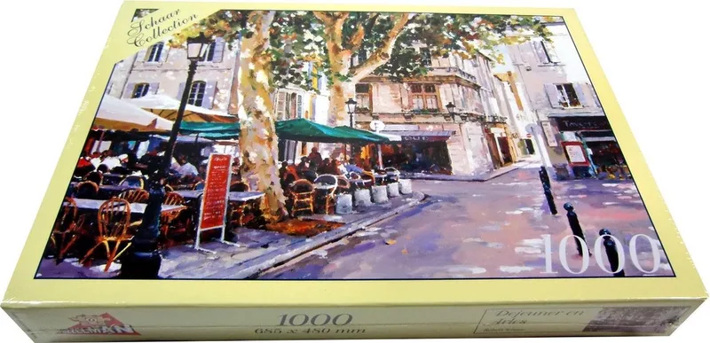 Dejeuner en Arles - Robert Schaar - 1000 stukjes fra Puzzelman – æske