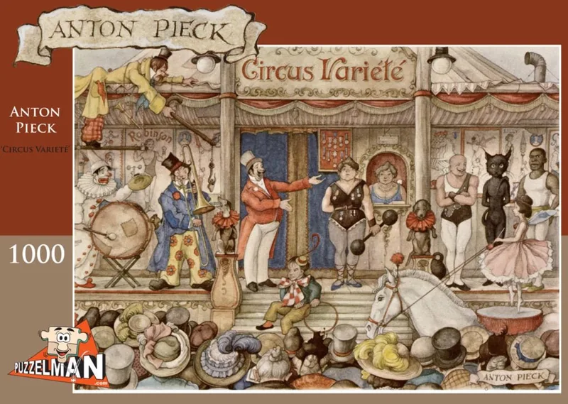 legpuzzel Anton Pieck Circus Variete 1000 stukjes puzzel. from Puzzelman, Multicolour edition – box