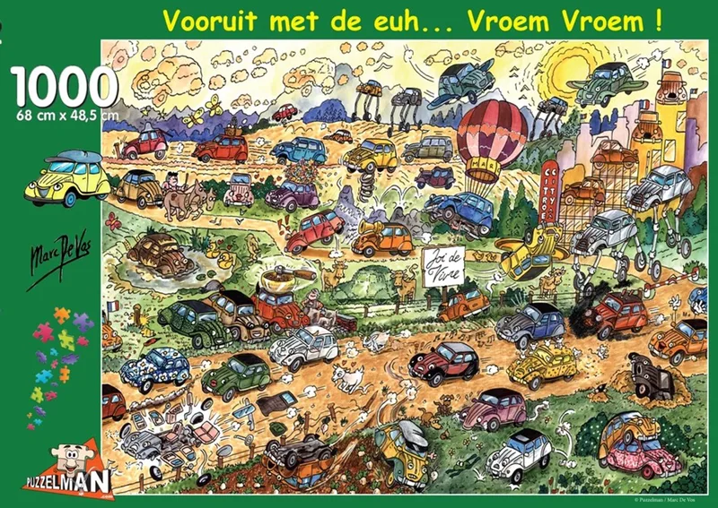legpuzzel Vroem Vroem Marc de Vos 1000 stukjes steden. van Puzzelman, editie Meerkleurig – doos