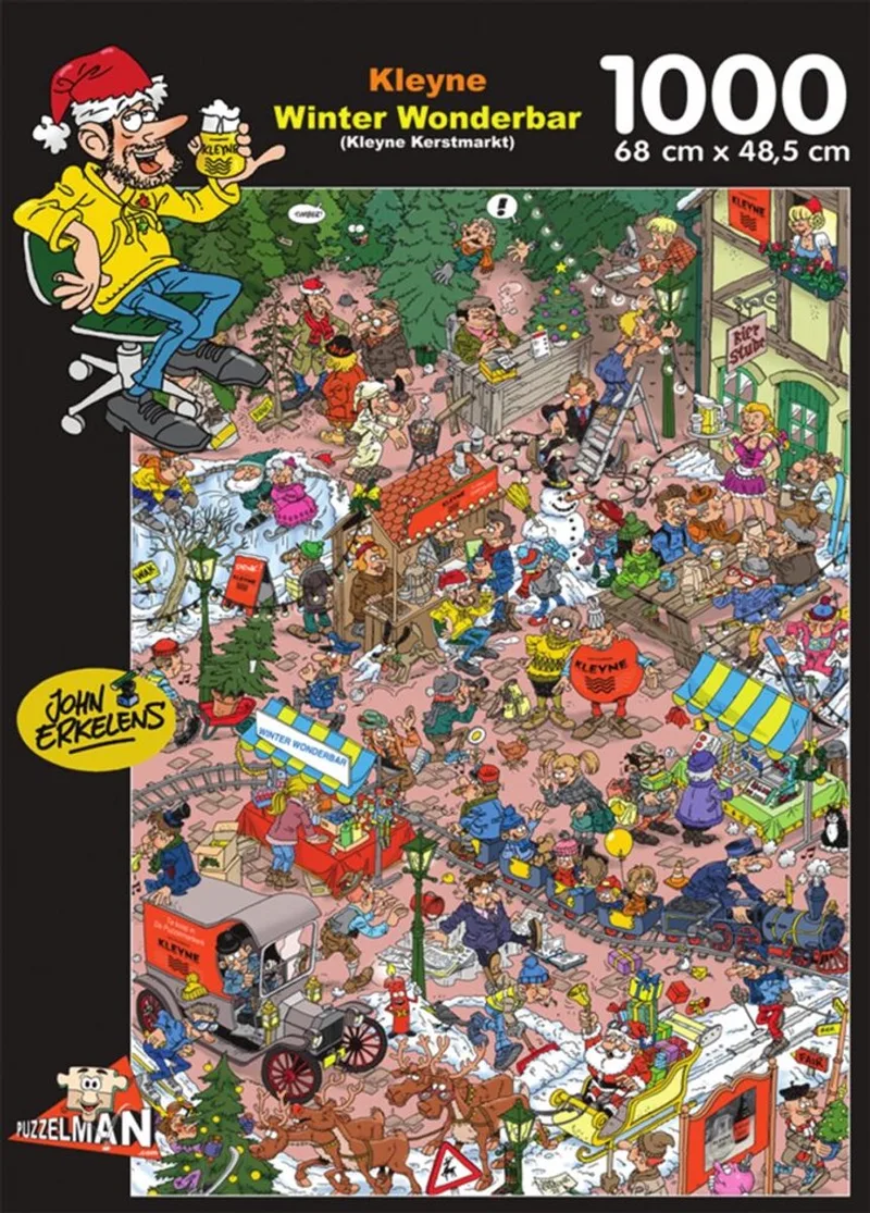 legpuzzel Winter Wonderbar 1000 stukjes John Erkelens. van Puzzelman, editie Meerkleurig – doos
