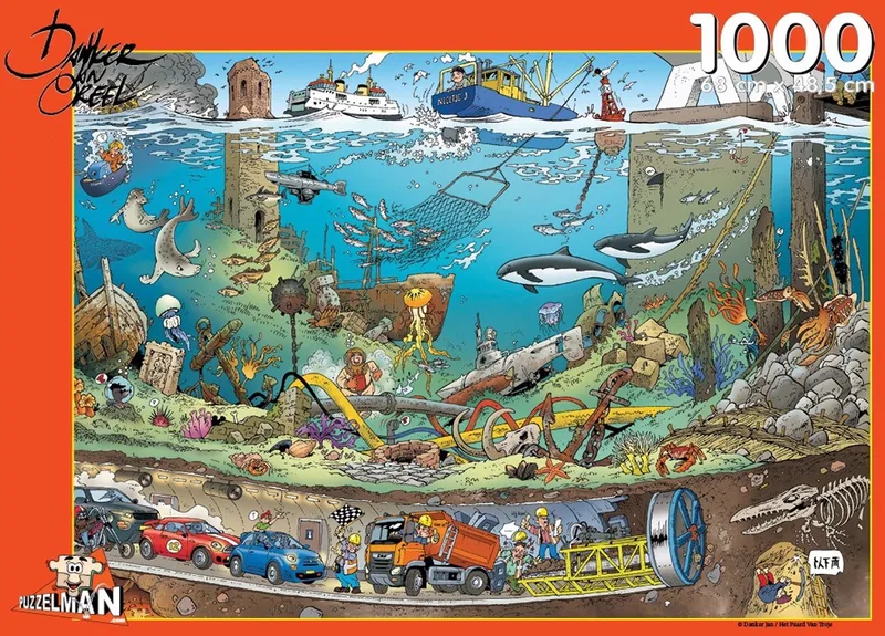 Onder Water - Danker Jan (1000). från Puzzelman, utgåva Flerfärgad – kartong
