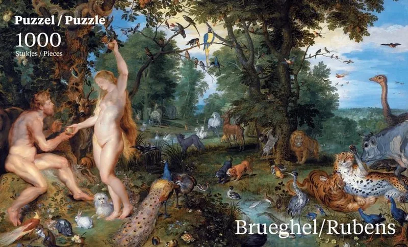 Paradijs - Peter Paul Rubens/Jan Brueghel de oude (Mauritshuis) (1000) from Puzzelman, Multicolour edition – box