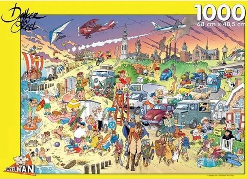 Puzzel - Strand - Danker Jan (1000) from Puzzelman, Multicolour edition – box