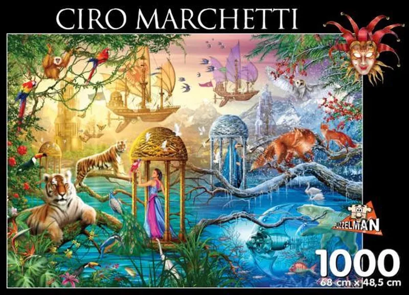 Shangri La - Ciro Marchetti (1000) from Puzzelman, Multicolour edition – box