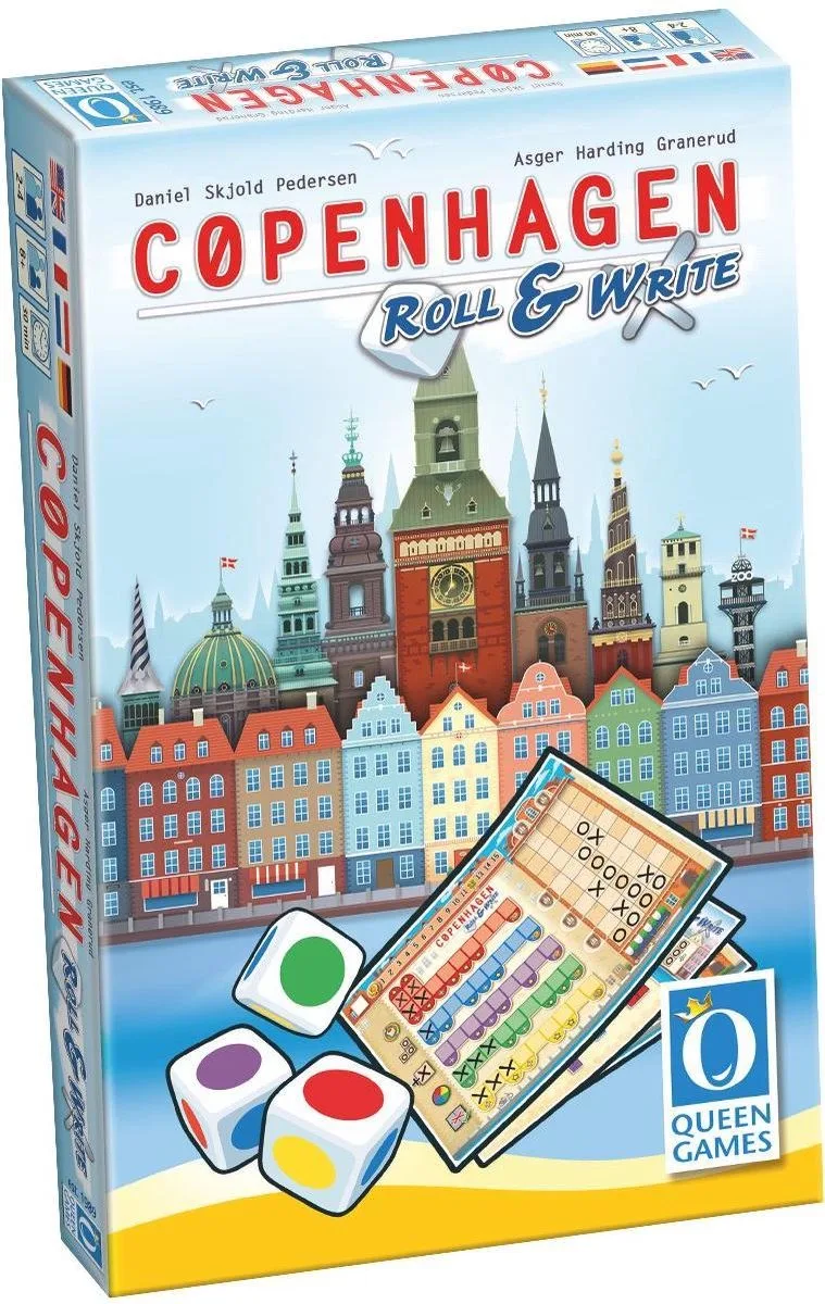 Copenhagen Roll & Write fra Queen Games – æske