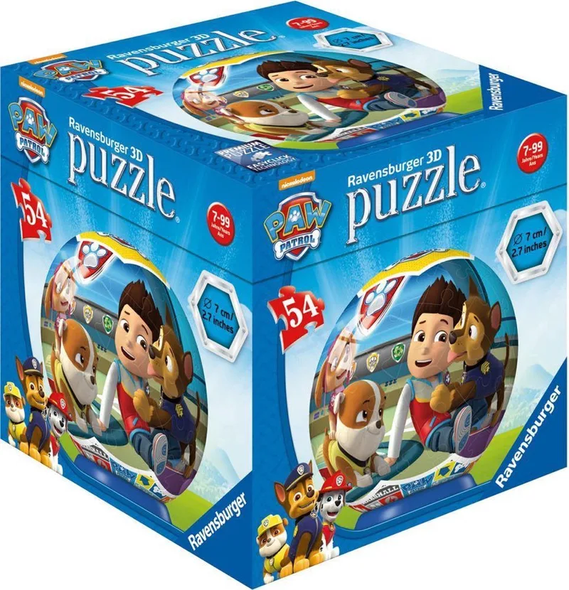 3D PAW Patrol Puzzel Rond 54 Stukjes Ravensburger 11917 from Ravensburger, Multicolour edition – box 1 of 6