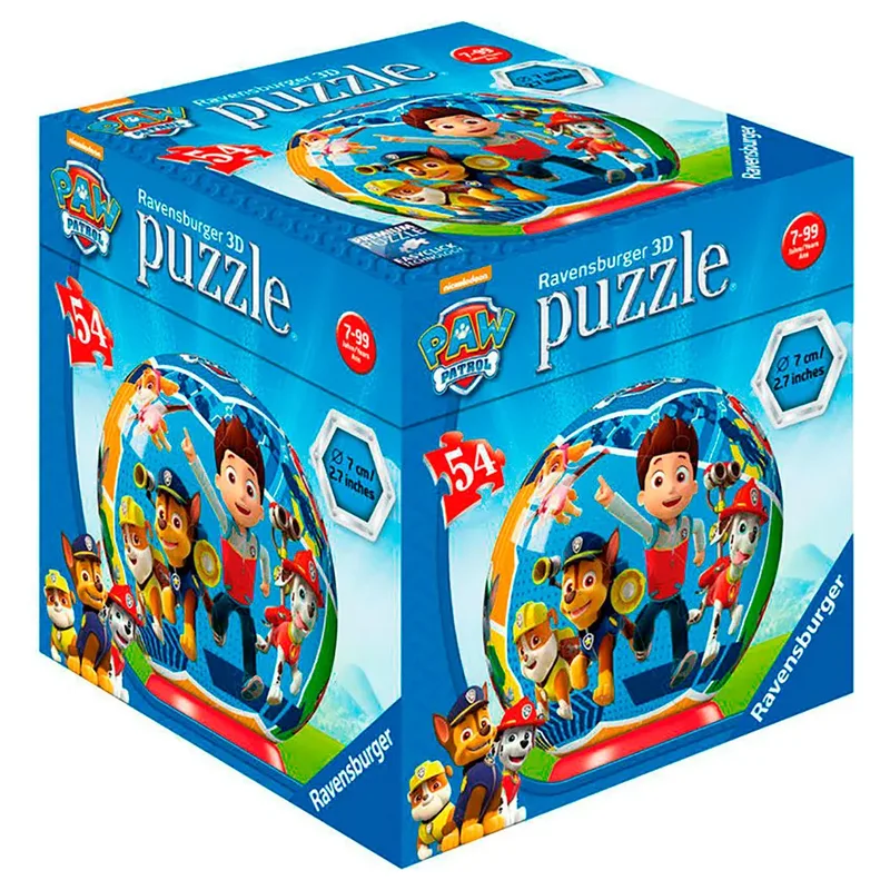 3D PAW Patrol Puzzel Rond 54 Stukjes Ravensburger 11917 from Ravensburger, Multicolour edition – box 3 of 6