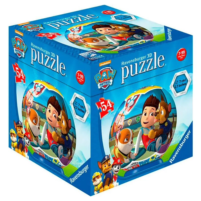 3D PAW Patrol Puzzel Rond 54 Stukjes Ravensburger 11917 from Ravensburger, Multicolour edition – box 2 of 6