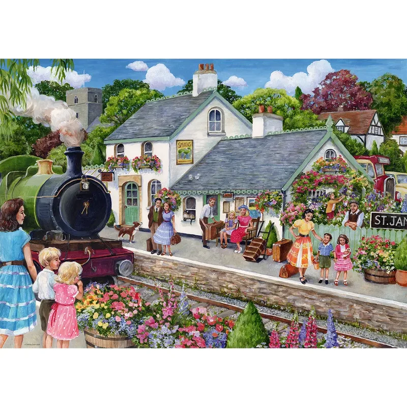 â€“ Whistle Stop Cottage â€“ Legpuzzel â€“ 1000 Stukjes van Ravensburger, editie Meerkleurig – doos 2 van 3