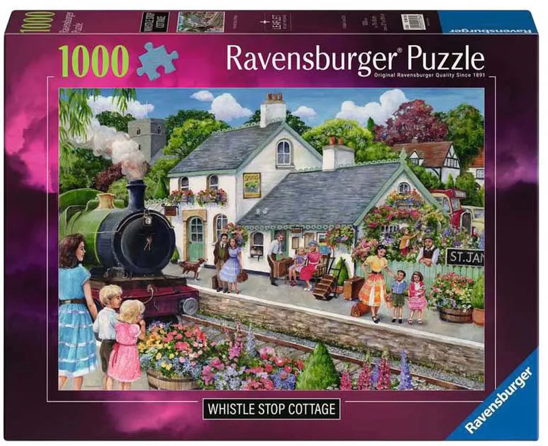 â€“ Whistle Stop Cottage â€“ Legpuzzel â€“ 1000 Stukjes van Ravensburger, editie Meerkleurig – doos 1 van 3