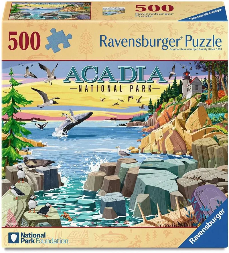 Acadia National Park Puzzel - Premium Landschap Legpuzzel met Natuurpanorama - 500 stukjes von Ravensburger, Ausgabe Songbirds – Schachtel