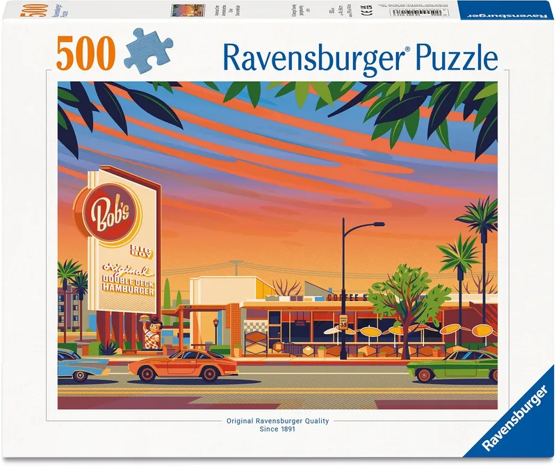 American Diner Puzzel - Retro Amerikaanse Legpuzzel met Nostalgisch Restauranttafereel - 500 stuks von Ravensburger, Ausgabe Songbirds – Schachtel