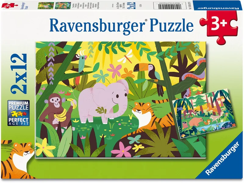 Animal Friends in Nature Puzzel - Kinderpuzzel 24 Stukjes - Vanaf 4 Jaar von Ravensburger, Ausgabe Organic Sage – Schachtel