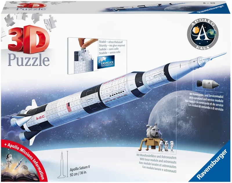 Apollo Saturn V Rocket - 3D Puzzel - 440 stukjes from Ravensburger, Multicolour edition – box