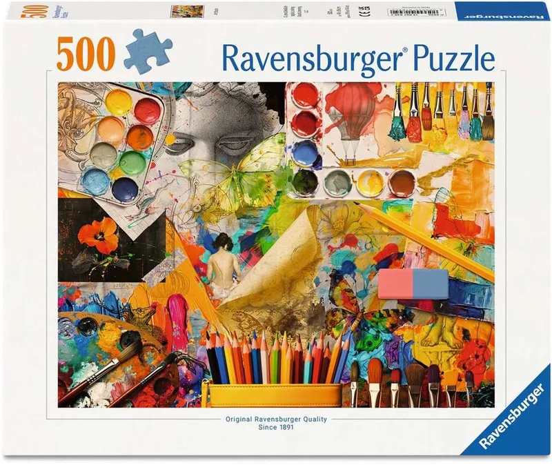 Atelierkunst – Legpuzzel – 500 Stukjes van Ravensburger, editie Meerkleurig – doos
