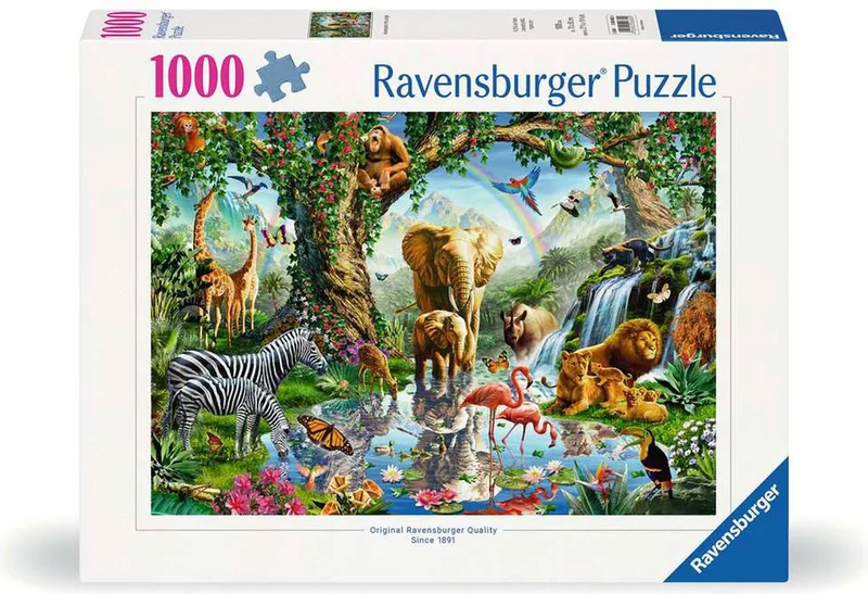 Avonturen in de Jungle - Legpuzzel - 1000 stukjes - puzzel voor volwassenen de Ravensburger, édition Multicolore – boîte
