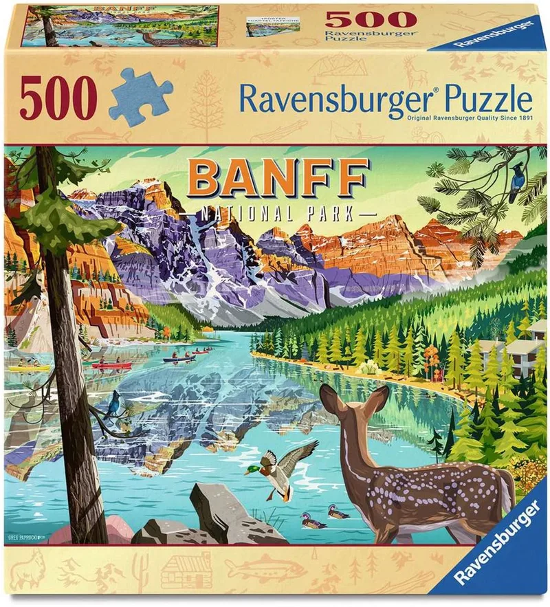 Banff National Park Puzzel 500 Stukjes | Landschap Legpuzzel | Canada von Ravensburger, Ausgabe Mehrfarbig – Schachtel