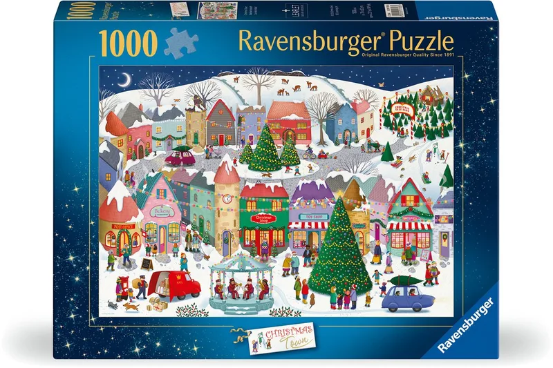 Betoverende Kerststad - Kerst Legpuzzel - 1000 stukjes von Ravensburger, Ausgabe Mehrfarbig – Schachtel