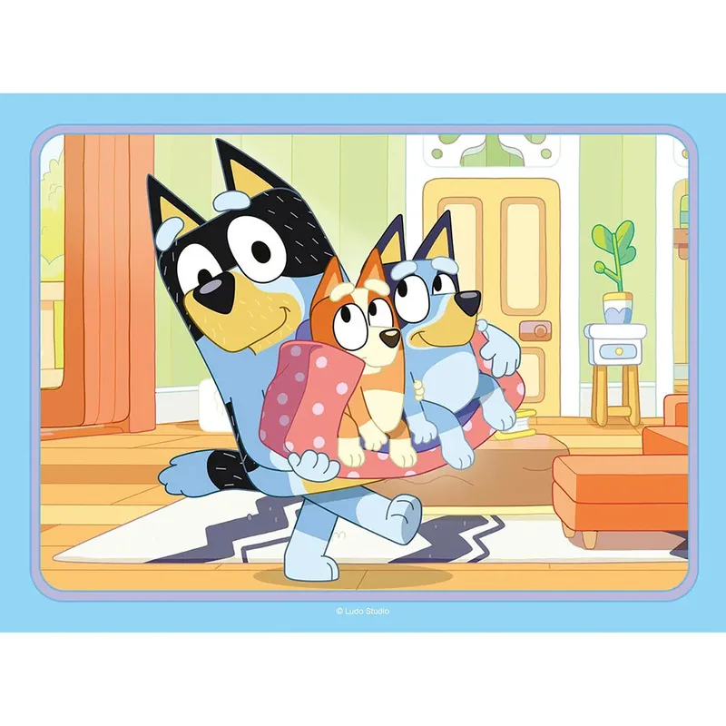 Bluey 4 in 1 Puzzel | 4 Kinderpuzzels van 12, 16, 20 & 24 Stukjes | Vanaf 3 Jaar de Ravensburger, édition Multicolore – boîte 2 sur 5